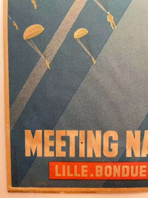 Vintage poster 1951 MEETING NATIONAL DE L'AIR designed by Jean Jacquelin 3