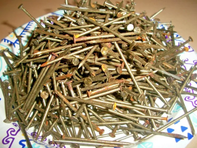 250  Plus,, Vintage 1 5/8" Long X #16 = 1/16" Thin Steel Nails, New Old Stock