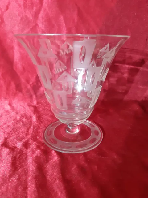 vase en cristal Taillé décor Geometrique - art-déco,Baccarat,Val Saint Lambert ?