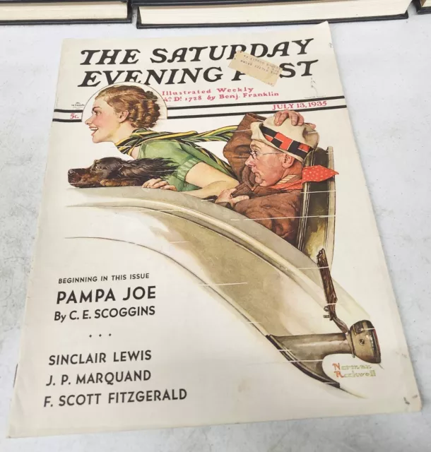 Saturday Evening Post-Rockwell- July 13, 1935-Full Magazine - VG Condition