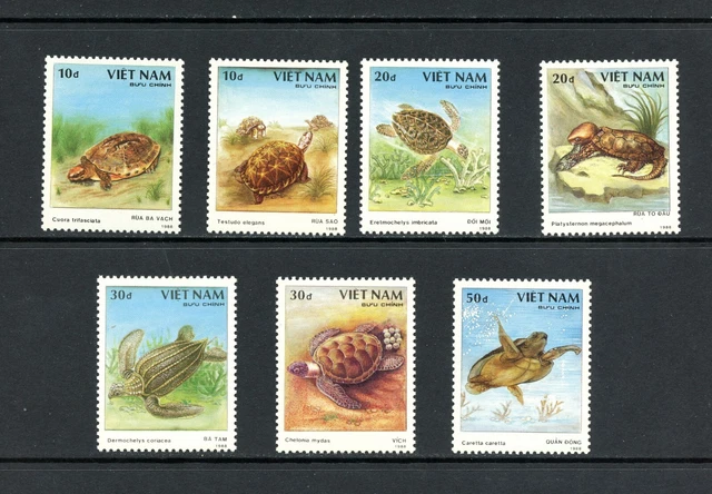 Q119 Vietnam 1989 Marine Turtles 7v. MNH