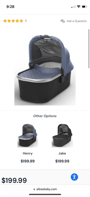 UPPAbaby Bassinet, light grey, slightly used