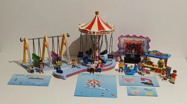 PLAYMOBIL FAMILY FUN 9482 fête foraine, manège, balançoire stand 20,00 - PicClick FR