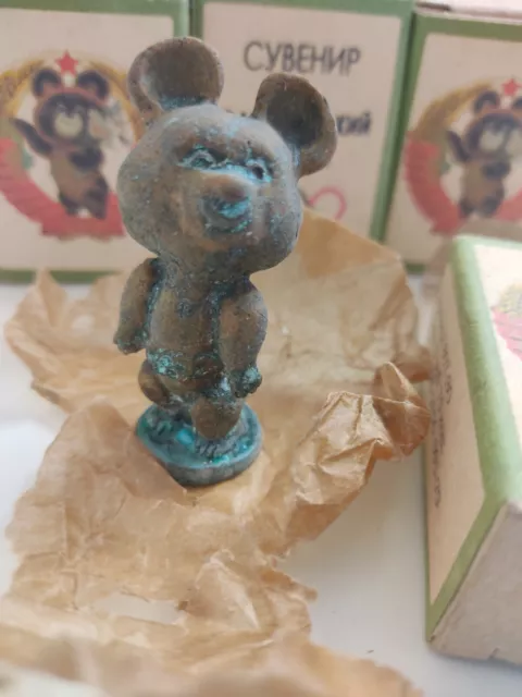 Bear USSR Misha Mascot XXII Olympic Games 1980 Bronze Figurine Олимпийский мишка