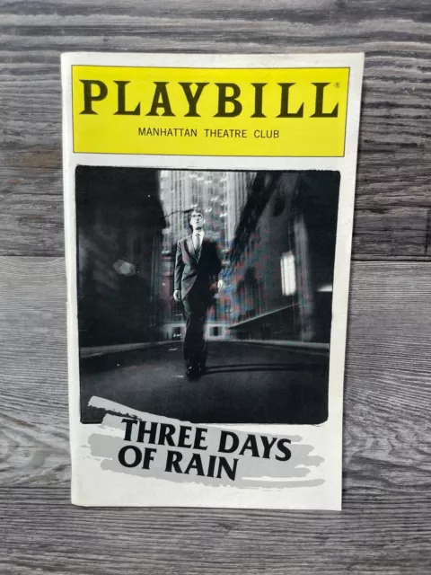 Three Days Of Rain, Playbill, November 1997, Manhattan Theatre Club
