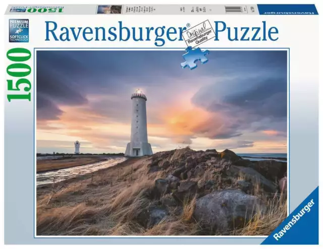 Ravensburger Puzzle Magische Stimmung über dem Leuchtturm von Akranes, Island