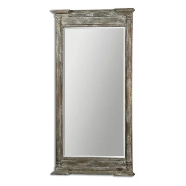 Uttermost 07652 Valcellina Distressed Wood Floor Mirror Wall Full Length 74in