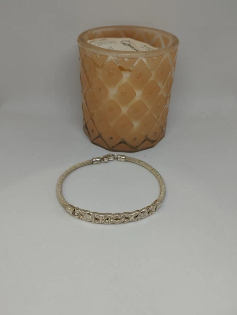 Bracelet Jonc Femme En Argent Massif 950‰ – Serti Saphir – Fabriqué En France – Neuf Avec étiquettes