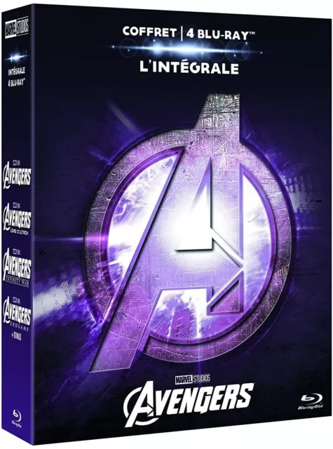Avengers coffret blu ray neuf, l'intégrale 4 films