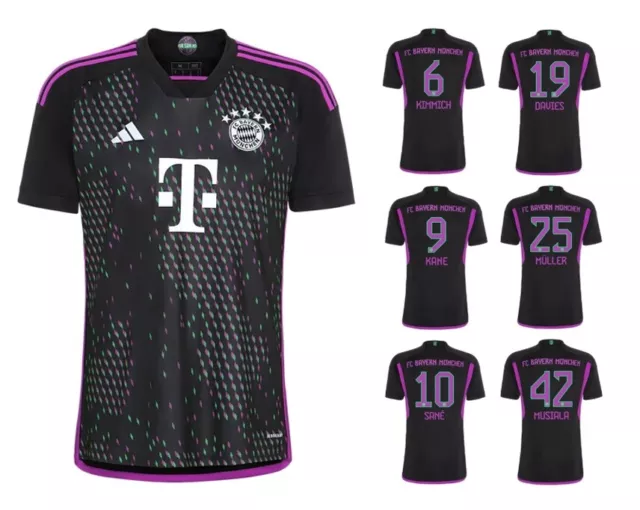 Trikot Adidas FC Bayern 2023-2024 Away I Auswärts FCB + Spielernummer Flock