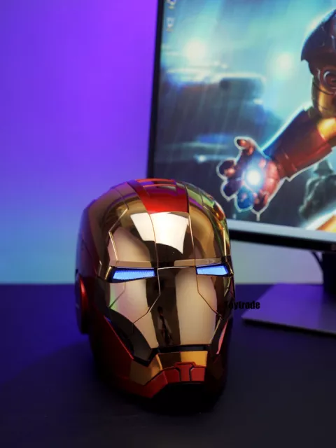 AutoKing Iron Man MK5 Helmet Mask English Voice-control Open-close Light-up