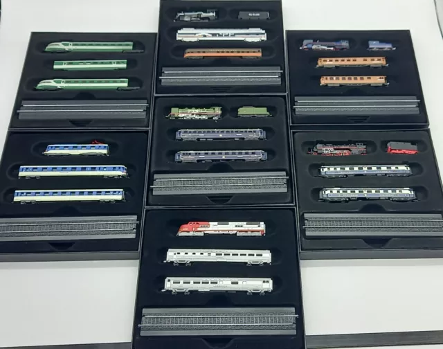 7 x Z Gauge Scale Trains Locomotives Boxed Model Railway Sets Job Lot Collection