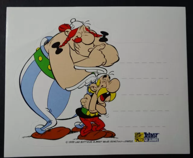 Werbe-Aufkleber Obelix 40 Jahre Asterix 1959-1999 Albert René Goscinny Uderzo