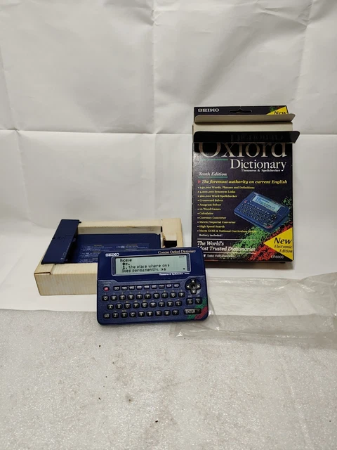 SEIKO OXFORD Dictionary Thesaurus ER6000 Crossword Solver & Spellcheck -  VGC $ - PicClick AU