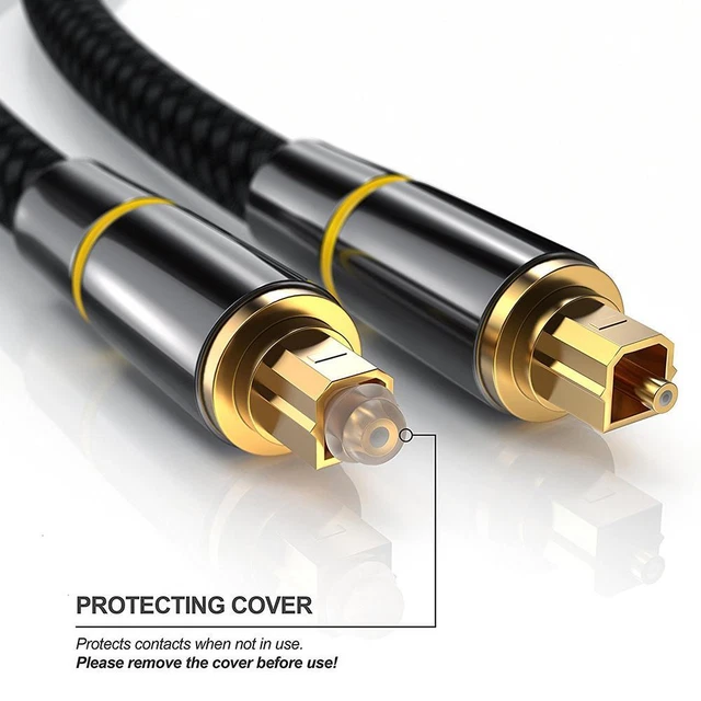 Toslink Optical Cable Digital Audio Sound Fiber Optic SPDIF Cord Wire DolbyDTS &