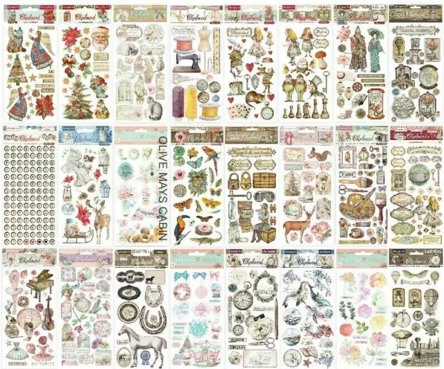 Stamperia Chipboard - Adhesive Chipboard Shapes 15 x 30 cm     ALL NEW DESIGNS