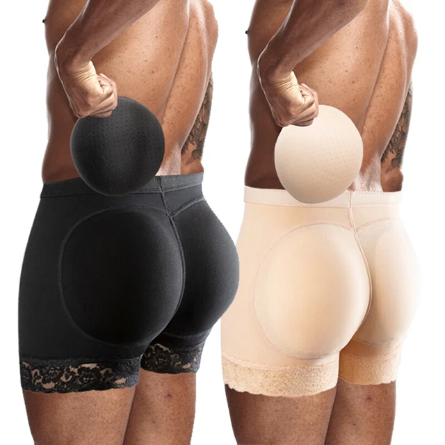 MEN'S BUM BUTT Lifter Padded Boxer Underwear Hip Enhancer Elastic Body