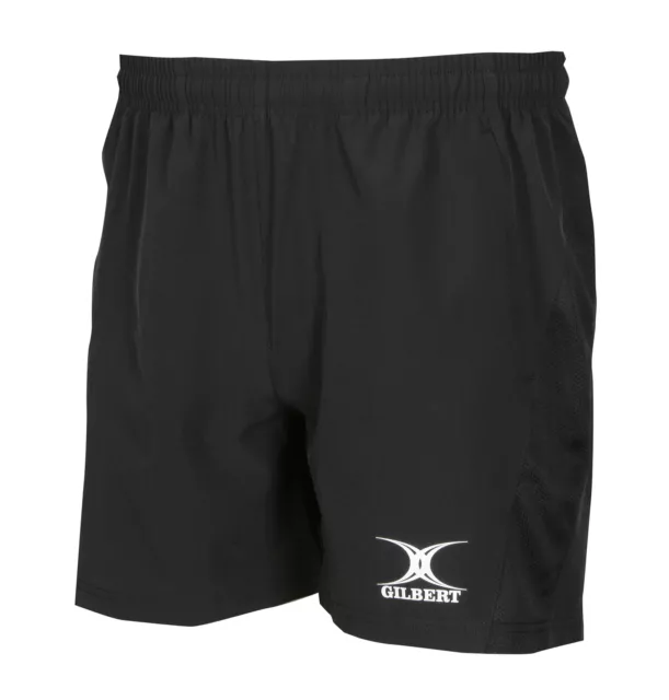 SALE Gilbert Rugby Boys Kids Leisure Training Shorts | Black | 5-6  7-8  9-10