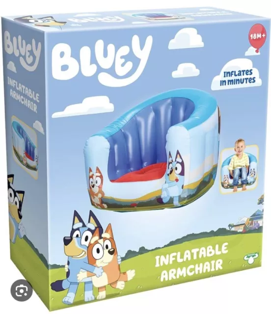 Bluey Inflatable Children's Armchair Arm Chair Bluey Bingo BNIB