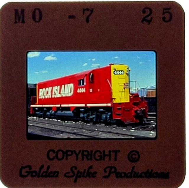 Railroad Chicago Rock Island & Pacific Line #4444 Locomotive  Trains 35mm Slide