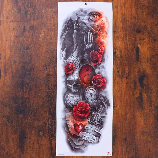 4 tatuajes templados para brazos de suministros de fiesta