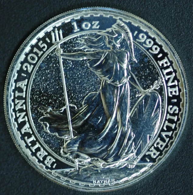 2015 Britannia Two Pounds £2 Troy Ounce .999 Fine Silver (T2)
