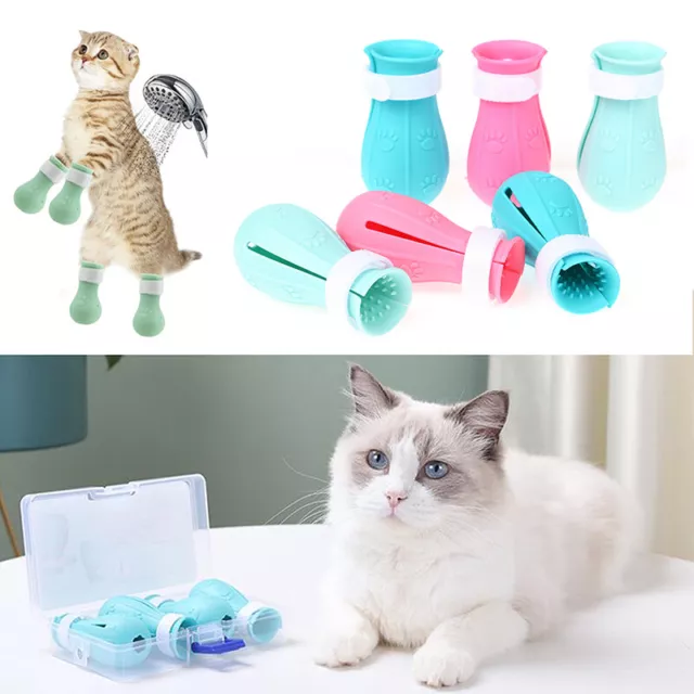 Cat Claw Covers Anti-biting Bath Washing Cat Claw Cover Cut Nails Foot Cover-EL