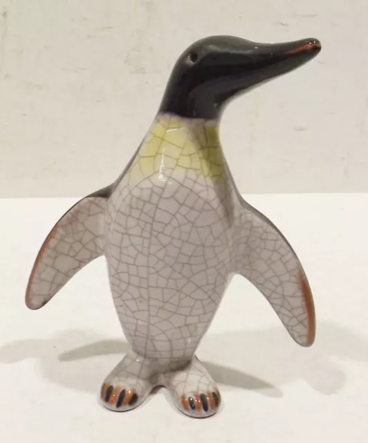 Walter Bosse  Pinguin  11cm x14cm  Karlsruher Majolika Keramik Figur Skulptur