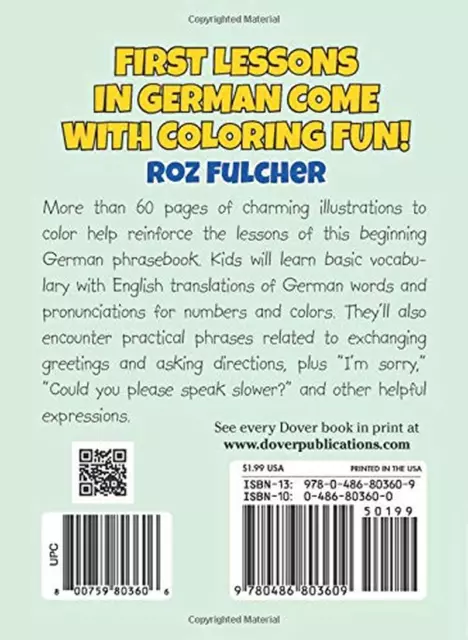 Color & Learn Easy German Phrases for Kids (Dover Little Activity Books: Languag 3