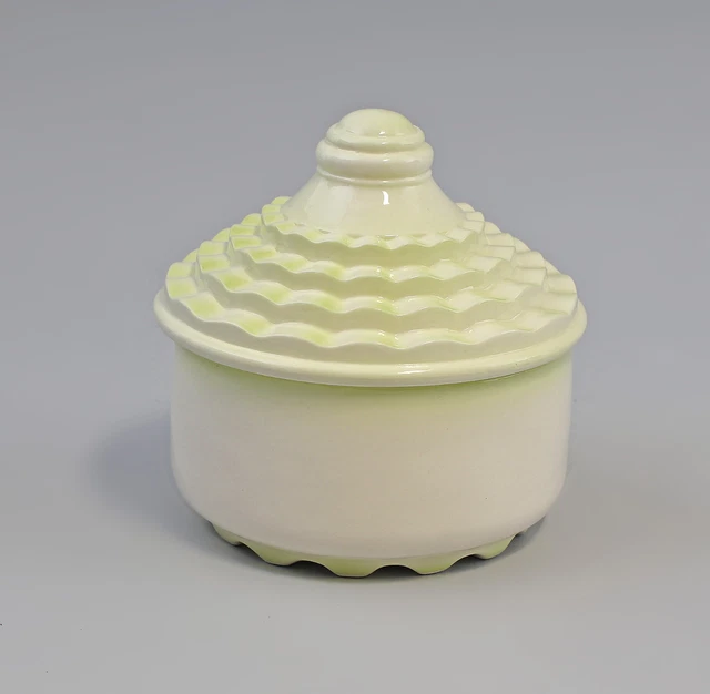 9959195 Porcelana Lata Art Decó Verde Claro Ens 12x12, 5cm