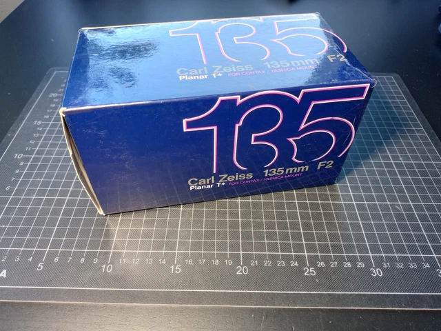 Contax 135mm f/2 BOX ONLY, Planar, T*, Carl Zeiss, Verpackung, Yashica, C/Y