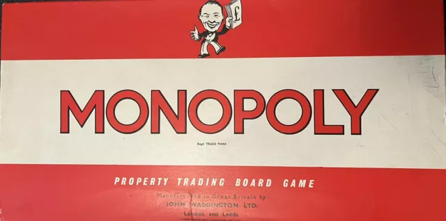 Waddingtons Monopoly 1961 Edition Vintage Board Game Complete & Good Condition