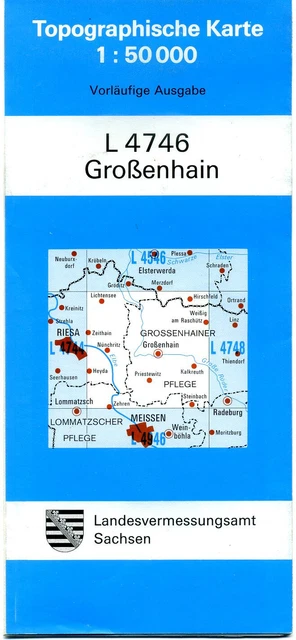 Topographische Karte 1:50 000, Blatt L4746 GROSSENHAIN