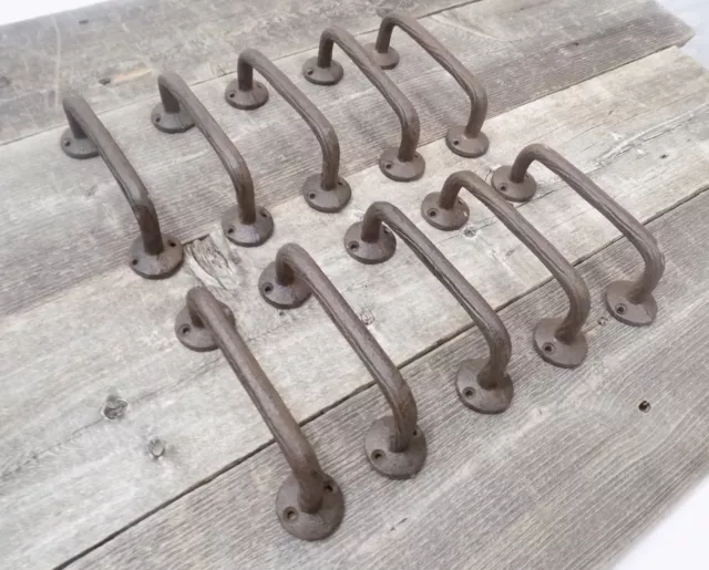 10 Cast Iron Vine Drawer Pulls Cabinet Handle Gate Door Shed Haft Shaft Grip