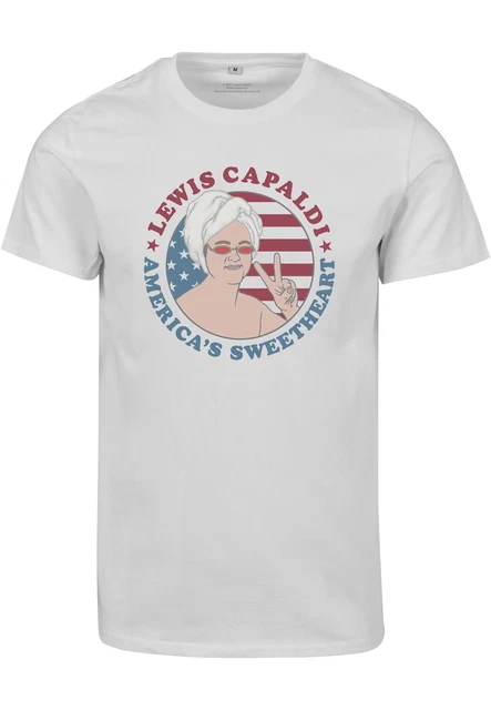 Merchcode Lewis Capaldi Tesoro Tour Anteriore Maglia Top T Shirt Musica Gonna