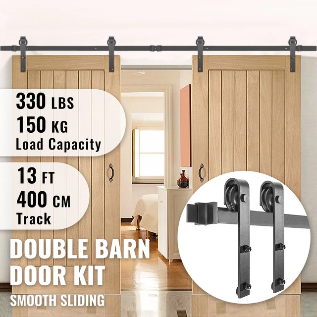 VEVOR Sliding Barn Door Hardware Kit 13 FT Modern Closet Hang Style Track Rail