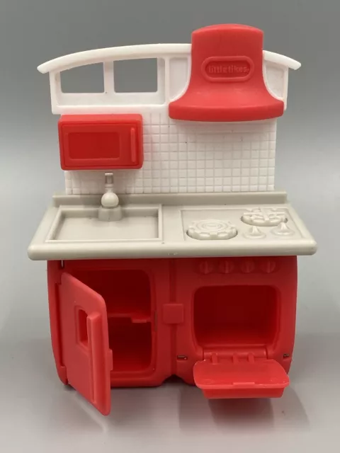 Little Tikes Dollhouse Sized Red Kitchen Sink Stove Combo Replacement