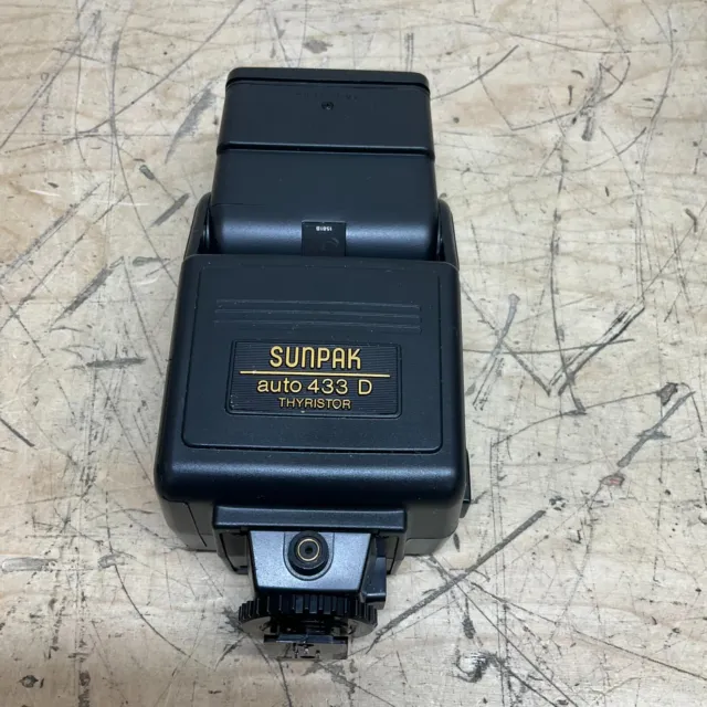 Sunpak Auto 433D Shoe Mount Flash for  Canon TESTED WORKING