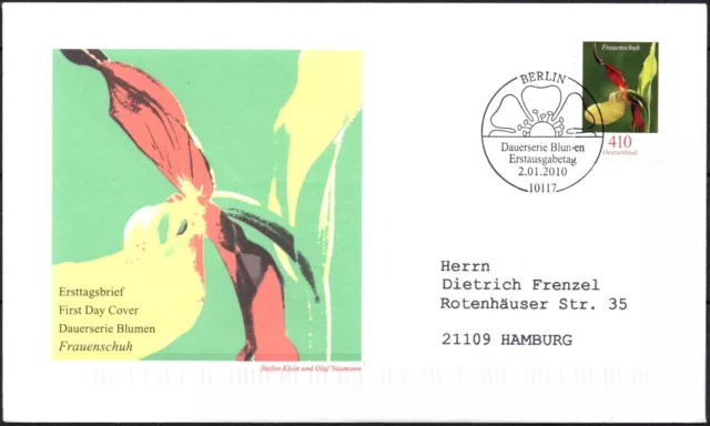 BRD 2010: Der Frauenschuh! FDC der Nr 2768 mit Berliner Stempel! Gelaufen! 23-08