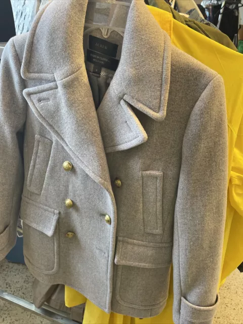 J.Crew Stadium Cloth By Nello Gori Size 0 wool Blend coat.