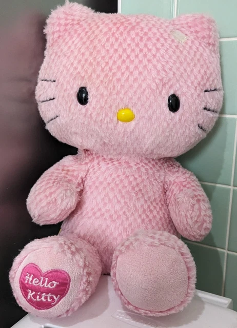 HELLO KITTY BUILD A Bear Pink Waffle Soft Plush Toy Sanrio Pink Love