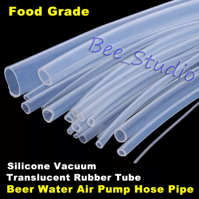 1m Clear Translucent Food Grade Silicone Tubing Milk Hose Beer Pipe Soft Rubber