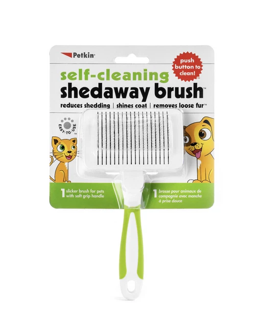 Brand New Self Cleaning Slicker Pet Brush W/Soft Grip Handle & Push Button Clean