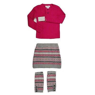 TOMMY BAHAMA KIDS 3 Piece Knit Skirt Top Leg Warmers Set Girls Size 2T