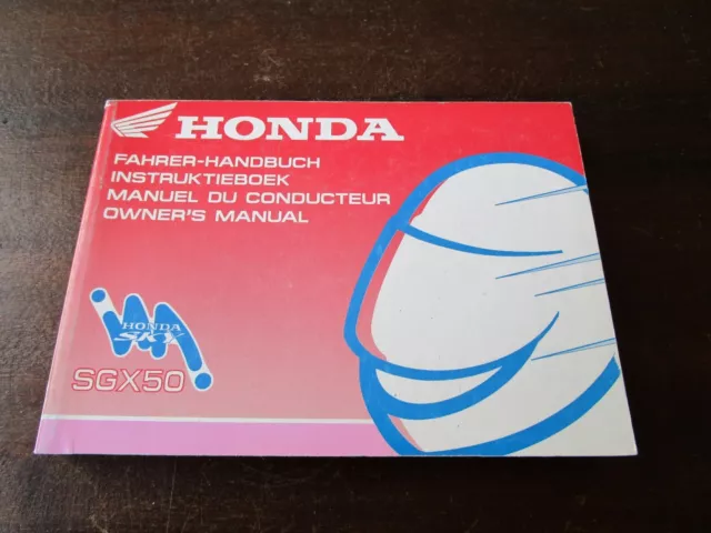 Honda SGX 50 SGX50 1997 Fahrer-Handbuch Owner's Manual Manuel du conducteur