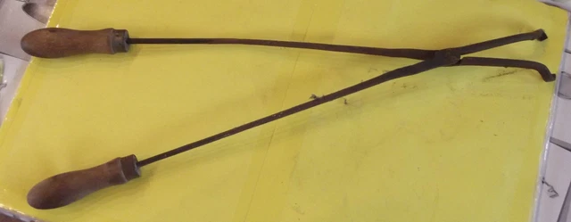 ANCIENNE PINCE À linge en bois pour lessiveuse 47,5 cm EUR 5,00