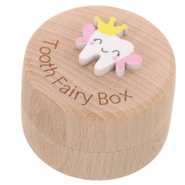 Baby Tooth Keepsake Box Teeth Container Box Lost Tooth Holder Wooden Tooth Saver