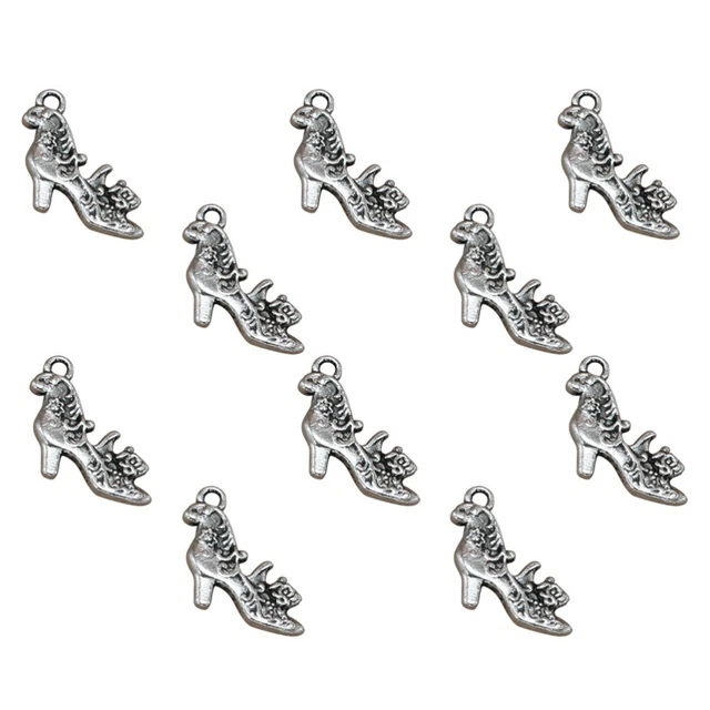 20 pièces alliage délicat haut talon pendentif breloques bricolage fabrication d