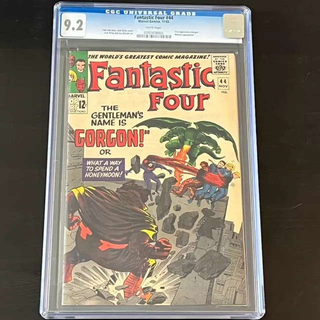 Fantastic Four #44 🌟 CGC 9.2 🌟 1st Appearance of GORGON! Marvel Comic 1965