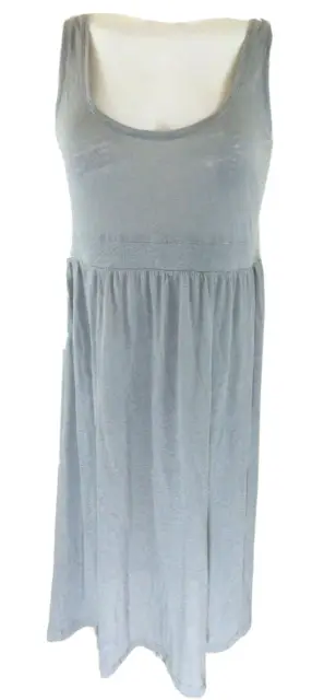 Majestic Paris Women's 1 XS Dress Gray Linen Jersey Sheath Semisheer EUC